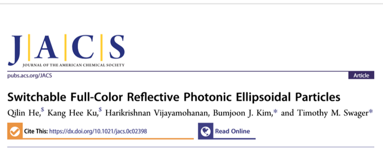Tim Swager院士《JACS》：全光譜轉(zhuǎn)換的橢球形聚合物光子晶體粒子！