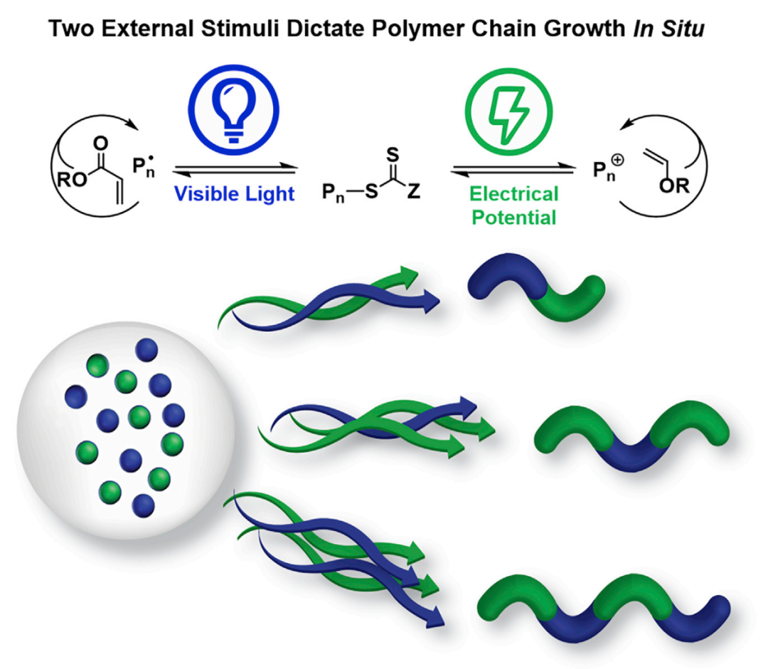 ?康奈爾大學(xué)《Chem》：光電交替作用，聚合機(jī)理隨心切換，輕松合成六嵌段共聚物