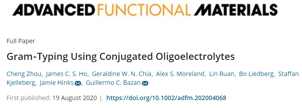 新加坡國(guó)立大學(xué)《AFM?》：肉眼可見(jiàn)！共軛低聚電解質(zhì)助力革蘭氏細(xì)菌的區(qū)分