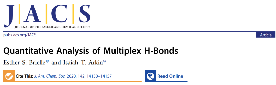 《JACS》： 多重氫鍵的定量分析！