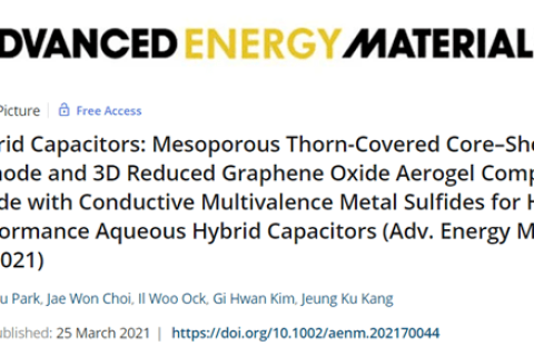 3D石墨烯氣凝膠水性電容器，1分鐘充電
